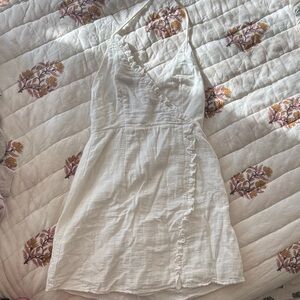 Princess Polly White Ruffle Mini Dress halter